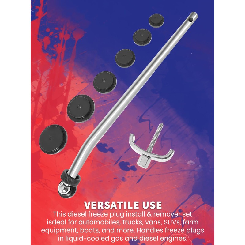 Punmew Frost Plug Installer Remover Tool Set 10PCS Diesel Freeze