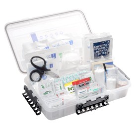 MFASCO Marine Emergency First Aid Kit - Waterproof Plano Case, Keeps Supplies Clean & Dry, Includes First Aid & Outdoor Protection, Great for Boats & Personal Watercraft - 14x9x3 in, 3 lbs, 326 Pcs