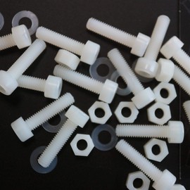 50 x Nylon Allen Bolts, M5 x 20mm, Plastic Machine Screws, Plastic Screws, Nuts & Washers, and Hex Socket Screws