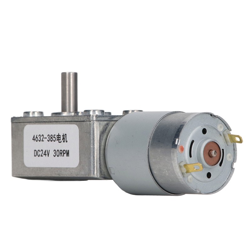 30RPM DC Worm Gear Motor Self Locking Function Rectangular Speed