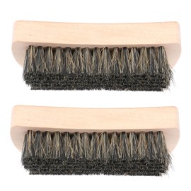 Healvian 2pcs Wooden Bristle Shoe Brush Multi-use Cleaning Tool for Shoes and Laundry Durable Bristles Ergonomic Handle for Easy Use and Washing