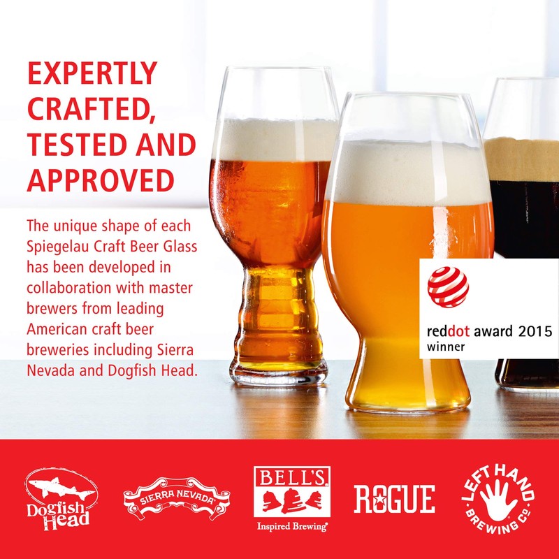 Spiegelau Barrel Aged Tulip Glass, European-Made Crystal Drinking Glasses Perfect