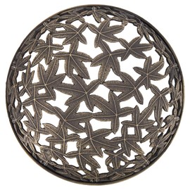 GORGECRAFT Topper Scented Candles Cover Maple Leaf Antique Cyan Candle Toppers Gifts Alloy Round Jar Candle Lid-Help Shade Sleeves Accessories for Women Help Jar Candles Melt Burn Evenly Space