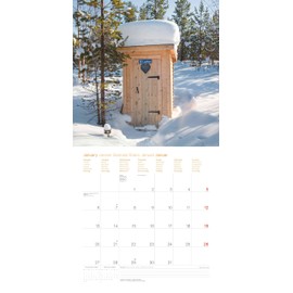 Toilets Around the World 2025 - Wall Calendar - Brochure Calendar - 30 x 30 - 30 x 60 Open - Toilet Calendar