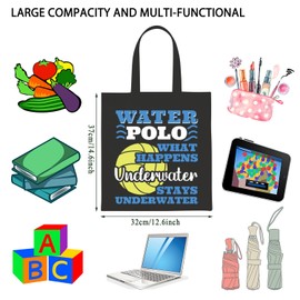 TSOTMO Water Polo Player Gift What Happens Under Water Stays Underwater Tote Bag Water Polo Gift for Men Women (Underwater toteCA)