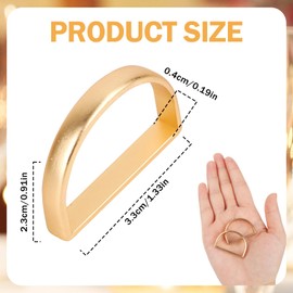 Napkin Rings, Pack of 8 Metal Napkin Rings D Ring Napkin Buckles for Wedding Party Christmas Anniversary Birthday Thanksgiving Dining Table Decoration (S-Gold)