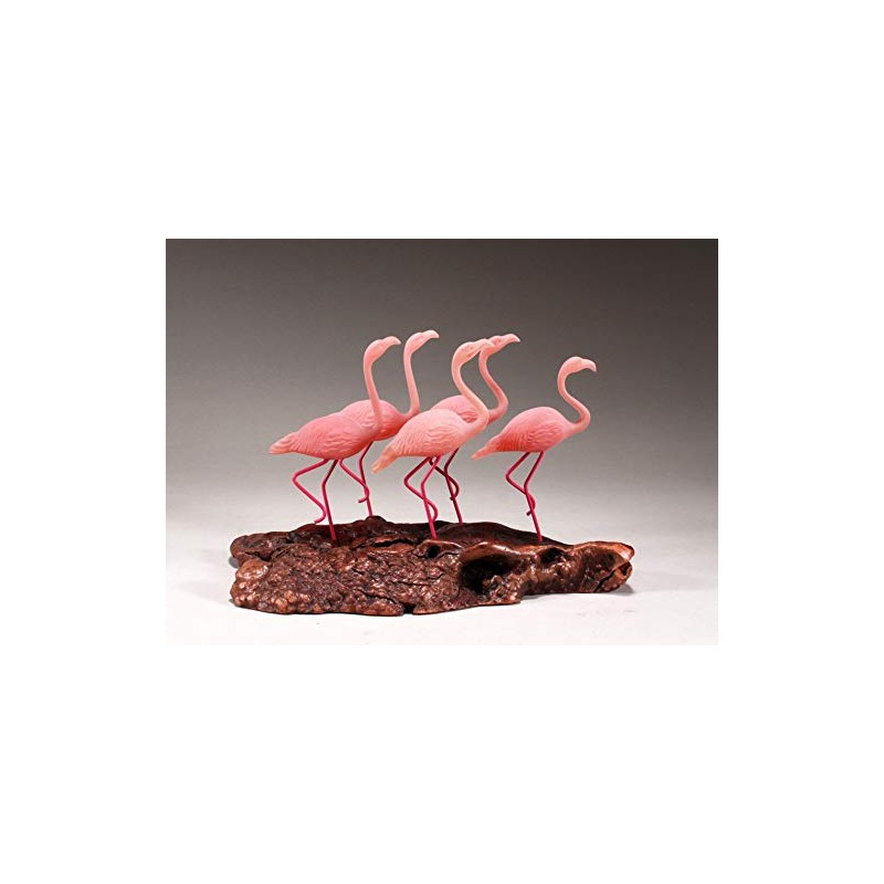 Flamingo Flock Sculpture by John Perry 7in Long Trotting version