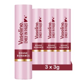 Vaseline x Emily in Paris Rouge Romance Moisturising Lip Balm Limited Edition (Pack of 3)