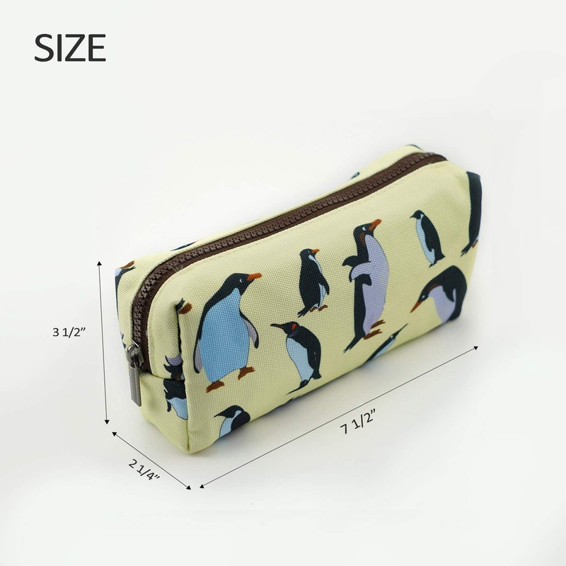 LParkin Penguins Canvas Pencil Case Pen Bag Pouch Stationary Case