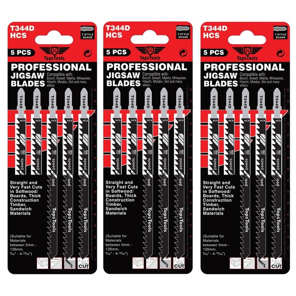 15 x TopsTools JSTT344D_3 T344D 152mm Long Clean and Fast