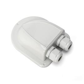 Haoguo ABS Solar Double Cable Entry Gland for All Cable Types 2mm² to 6mm² for Solar Panels on RV Camper Van Travel Trailer Boat Cabin-Grey