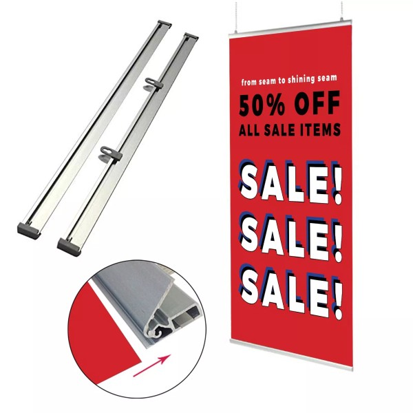 AD. Printing Materials Store 48 inches Wide Banner Hanger Poster