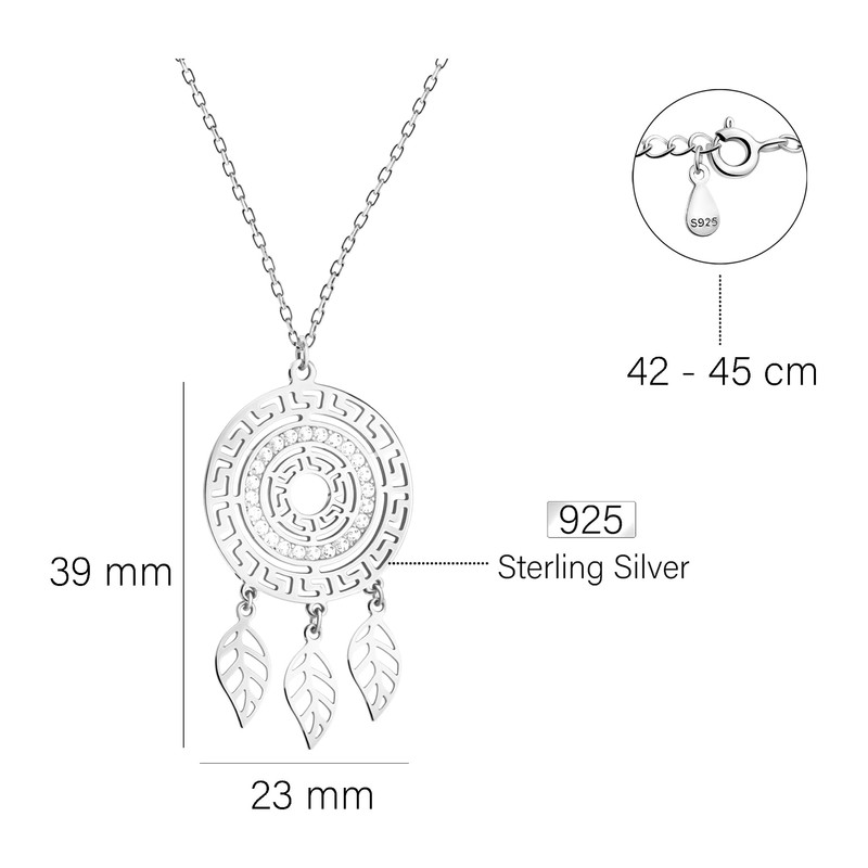 Sofia Milani - Women's Necklace 925 Silver with Zirconia Stones