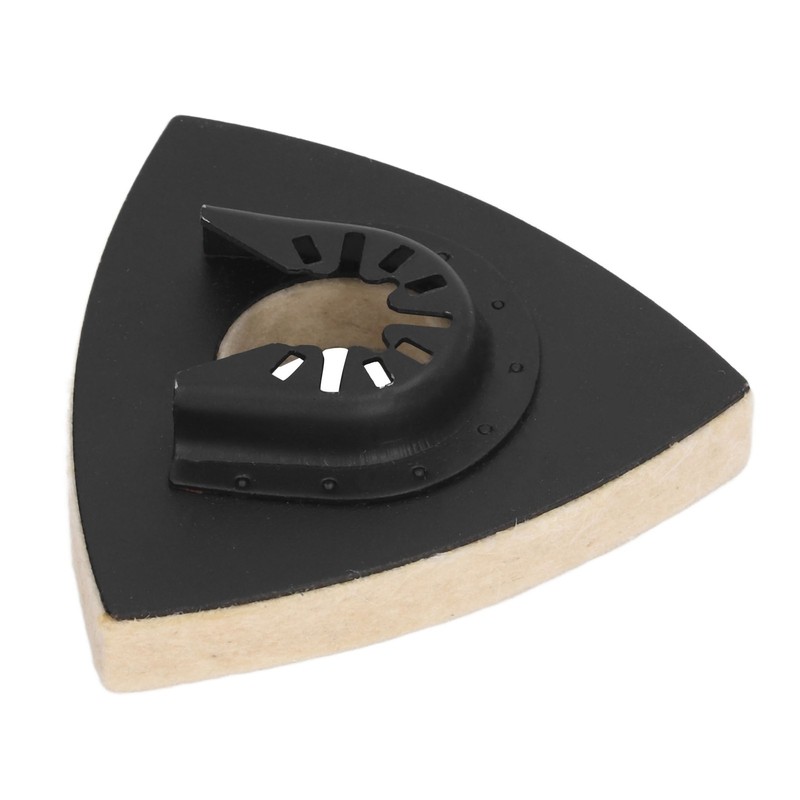 5PCS Wool Polishing Pad with Alloy Steel Base Triangular Felt