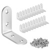 LuckIn 20 Pcs L Bracket Stainless Steel Corner Brace 1.57