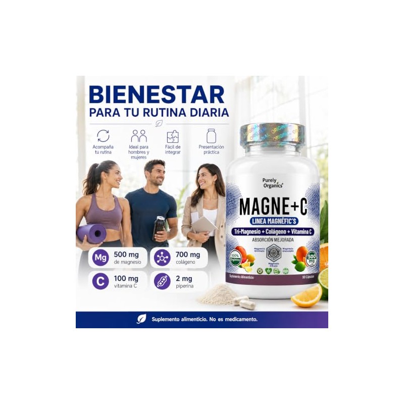 Magnesio Complex Peptidos Colageno Hidrolizado Vitamina Formula Tipos Glicinato Gluconato