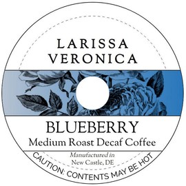 Blueberry Medium Roast Decaf Coffee (Single Serve K-Cup Pods) (Gourmet, Naturally Flavored, Whole Coffee Beans) (12 pods, ZIN: 571465) - 2 Pack