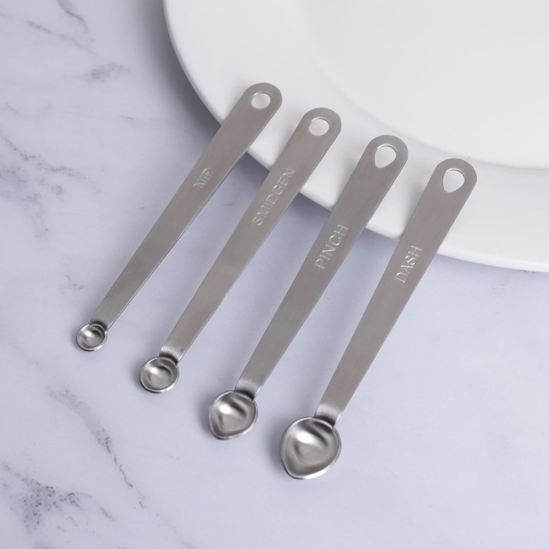 BERYLER 2PCS 1/16 Teaspoon(1/16tsp, Pinch) Single Tiny Measuring Spoon, Small