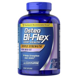 Osteobiplex Joint Health Triple Strength MSM D3 Glucosamine Coated Tablets, 200 Tablets, 1 Piece / 오스테오바이플렉스 조인트 헬스 트리플 스트렝스 MSM D3 글루코사민 코티드 타블렛, 200정, 1개