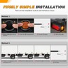 GOOACC 2Inch Round Side Marker Light 5PCS Amber 4LED Front