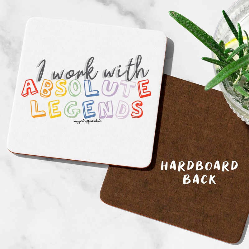 I Work With Absolute Legends Coaster Awesome Secret Santa Gift