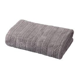 Carari Bath Towel, Microfiber Tricot, 5x Water Absorbency, Gray, Quick Absorption in Fiber Gaps, Quick Drying, Soft Texture, 23.6 x 47.2 inches (60 x 120 cm)