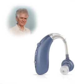Britzgo audio device suitable for the elderly, equipped with an intelligent noise-canceling chip, delivers clear sound quality and is designed for extended wear (1, Blue)