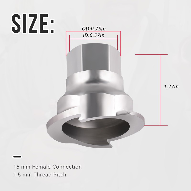 SeDeplacer 26003 2.0 Spray Gun Adapter 16 mm Female Interface,