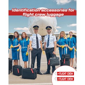 Junkin 12 Pcs Flight Crew Keychain Airplane Aviation Keychain Flight Crew Luggage Tags Embroidered Keychain Key Ring (Red)