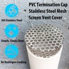 PVC Termination Vent Mesh Cap, 2.88 to 3.51in Rust-Proof Stainless