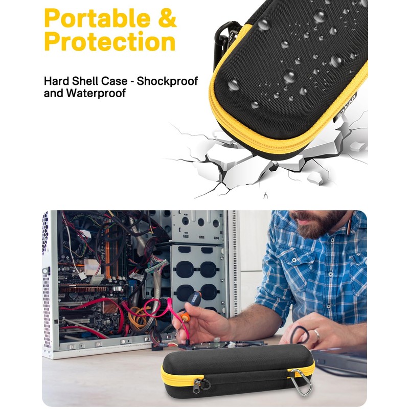 RAIACE Hard Carrying Case for Fluke T5-1000/T5-600 Electrical Voltage, Continuity