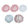 Gorro de Ducha Impermeable 5Pzs, Gorra de Baño Mujer Elástico,