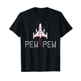 Pew Pew Gamer Vintage 80's 90's Arcade Gaming Lover T-Shirt