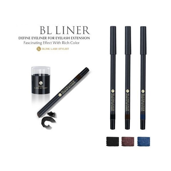 Alluring Eyeliner (Pencil type w/ sharpener) for Eyelash Extensions (Rich Black)