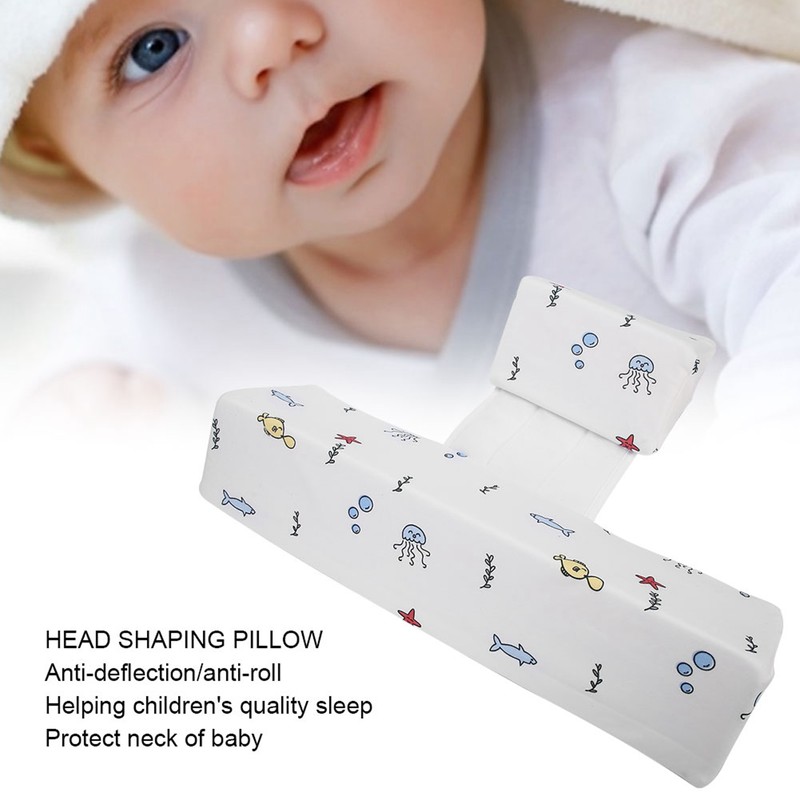 Baby Sleeping Pillow Ergonomic Newborn Head Pillow Soft Detachable Infant