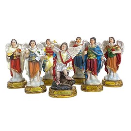 7 Archangels Statues Figure 5 Inch Siete Arcangeles Complete Full Set Figuras