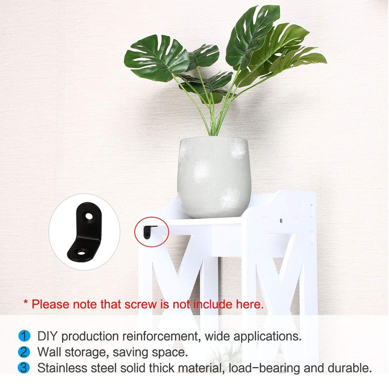 sourcing map 6 pcs. 90 Degree Shelf Bracket Angle Bracket