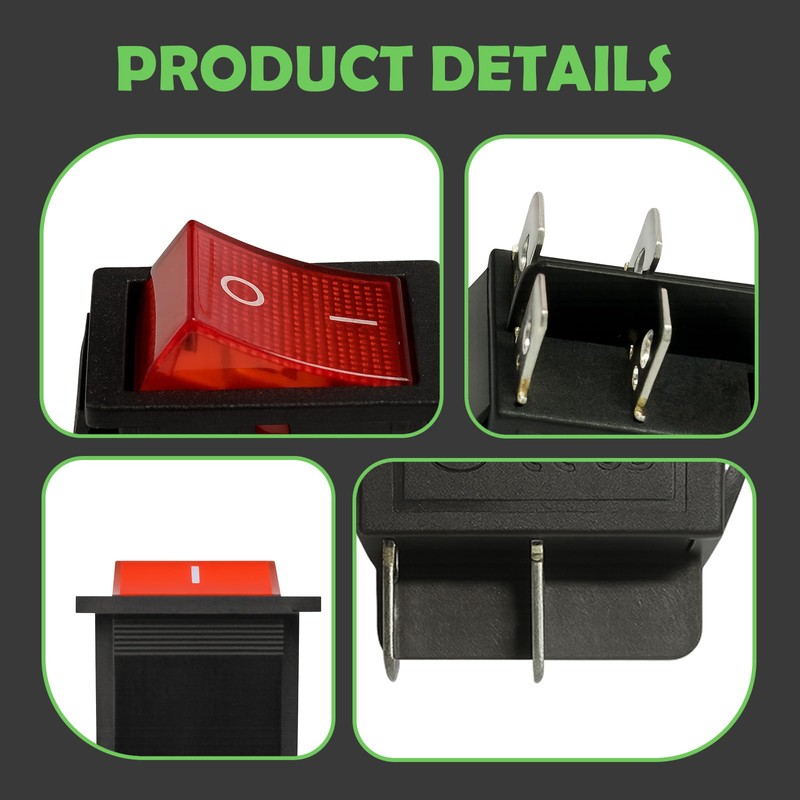 15A/30A 250V Air Compressor Switch 4-pin 2-Position with Light,Compatible with