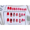24PCS Nail Bride Wedding Long Fake Nails Stone Bijou Cute