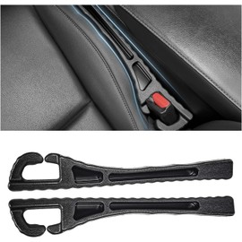 KVAEY - Organizador de 2 piezas para asiento de coche, bloqueo de grietas de piel sintética, tapón entre asiento y consola, organizador universal para coche, SUV, camión, para evitar que las llaves de