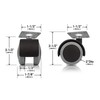 Slipstick CB681 2 Inch Floor Protector Rubber Caster Wheels (Set