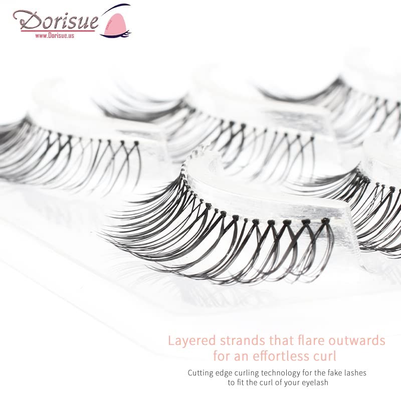 Dorisue Natural Round Eyes False Eyelashes - Ultra-Thin Invisible Band