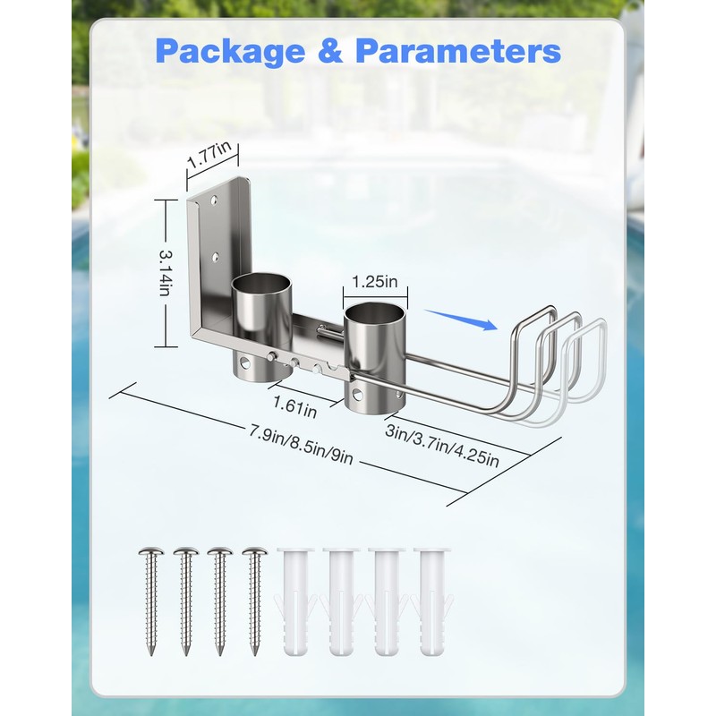 Juecity Pool Fence Hooks Stainless Steel Pool Hanger Heavy Duty