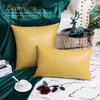 BRAWARM Faux Leather Throw Pillow Covers 20 X 20 Inches