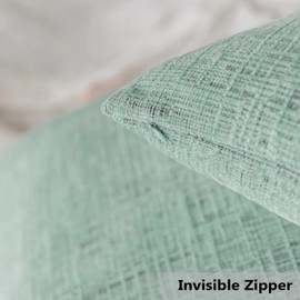 Home Brilliant Large Cushion Covers 60cm x 60cm, Chenille Decorative Teal Summer Cushion Covers for Decorations, Scatter Cushions for Bedroom, Set of 2, 60x60, Green Teal