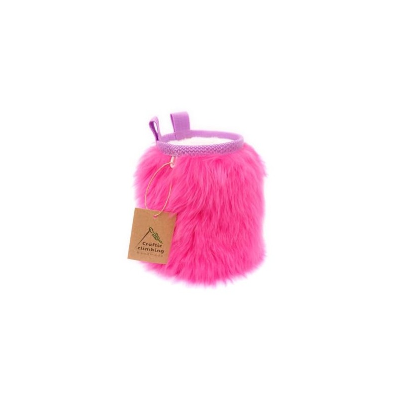 Furry Chalkbag Crafty Climbing, Design: Pink Furry