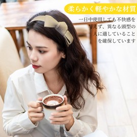 Doyime Headband Hair Accessory, Ribbon Book, Hair Ornament, Hair Clip, Hair Style, Elegant, Everyday, Commute, School, Travel, Birthday Party, Anniversary, Graduation Ceremony, Girl, Khaki