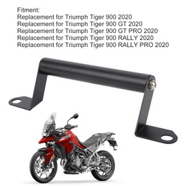 Motorcycle Navigation Bracket Black Replacement for Triumph Tiger 900 GT PRO 2020 6061-T6, 22mm Crossbar Kit for SAT NAV Smartphone Holder Installation with Windscreen