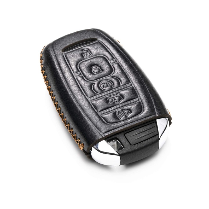 Vitodeco Leather Smart Key Fob Case Compatible with Lincoln Continental,