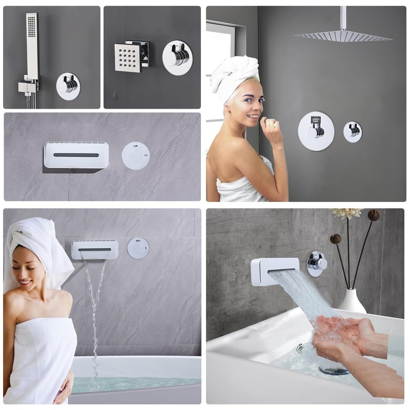 ON/OFF Brass Shower Diverter Flow Control Valve, Separate Design with